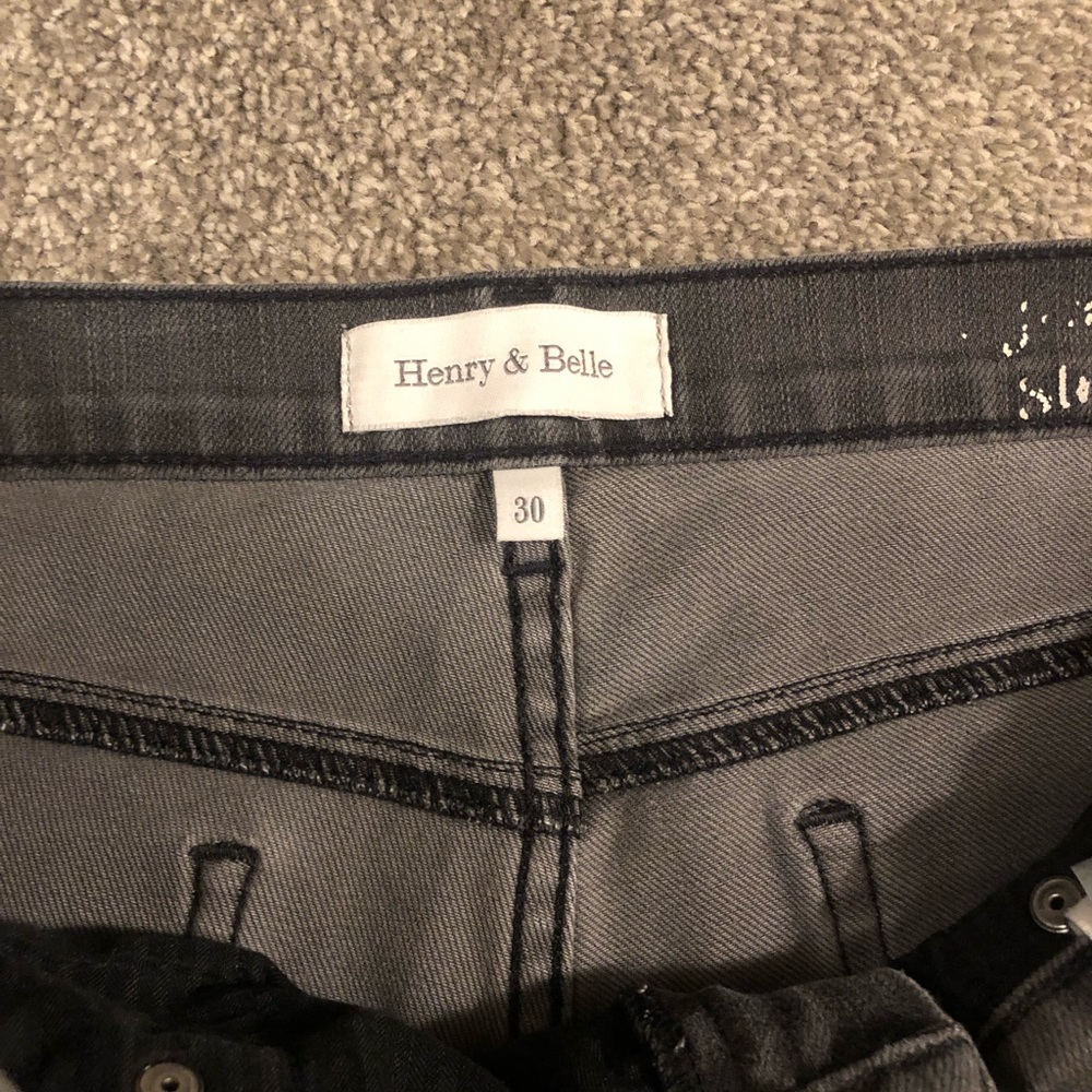 Henry & Belle womans Charcoal Straight Jeans - Picture 4 of 4